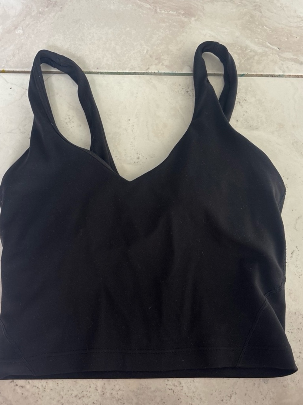 lululemon athletica Black V-Neck Seamless Crop Sports Bra